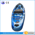 Single fishing kayak with electric motor